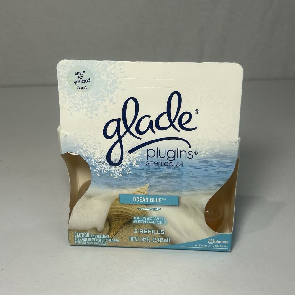 Glade Plugins Scented oil Ocean Blue With essential oils 2 Refills Nib